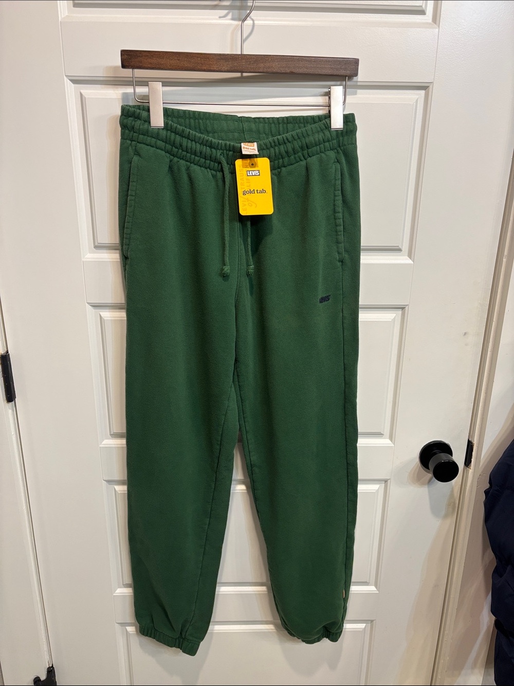 Levi's GoldTab Green Jogger Sweatpants with Navy Logo